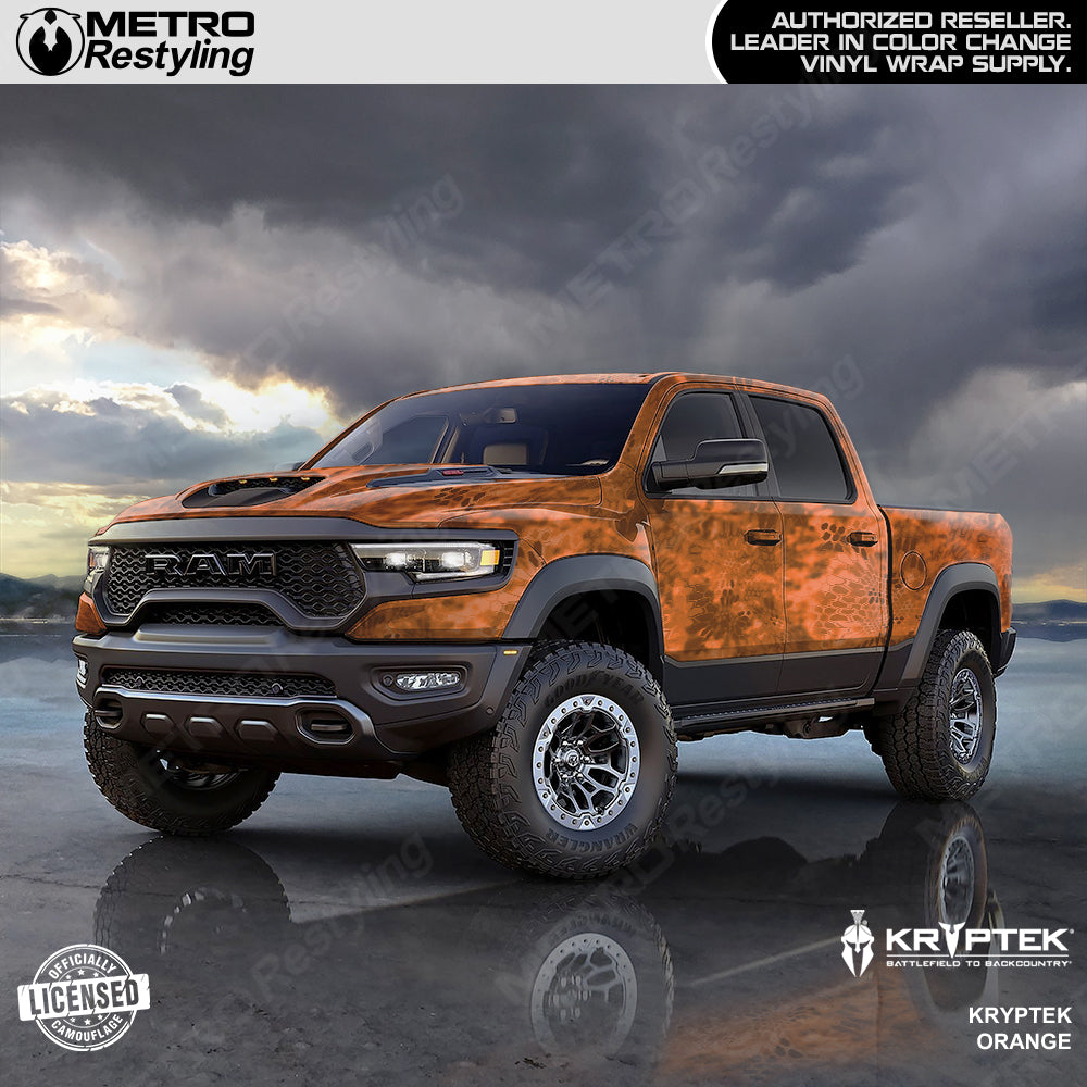 Kryptek Orange Truck Wrap