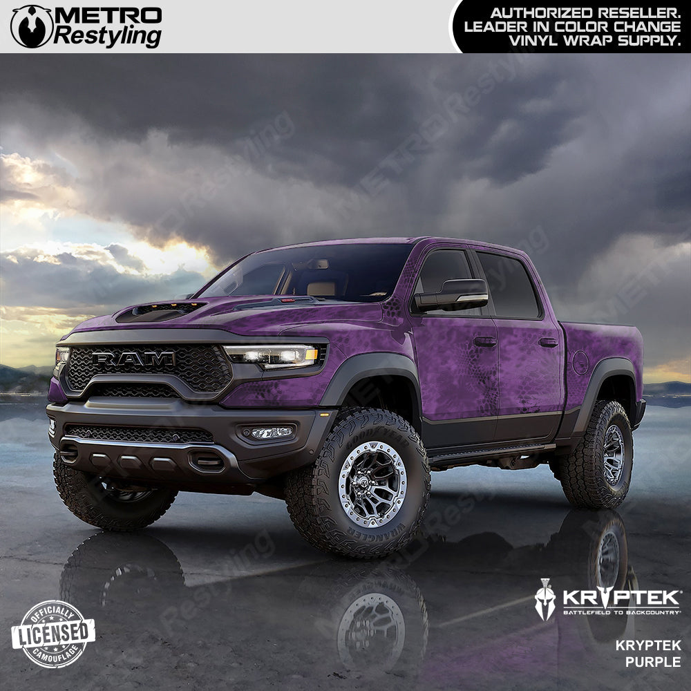 Kryptek Purple Truck Wrap