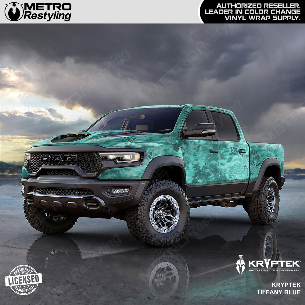 Kryptek Tiffany Blue Truck Wrap