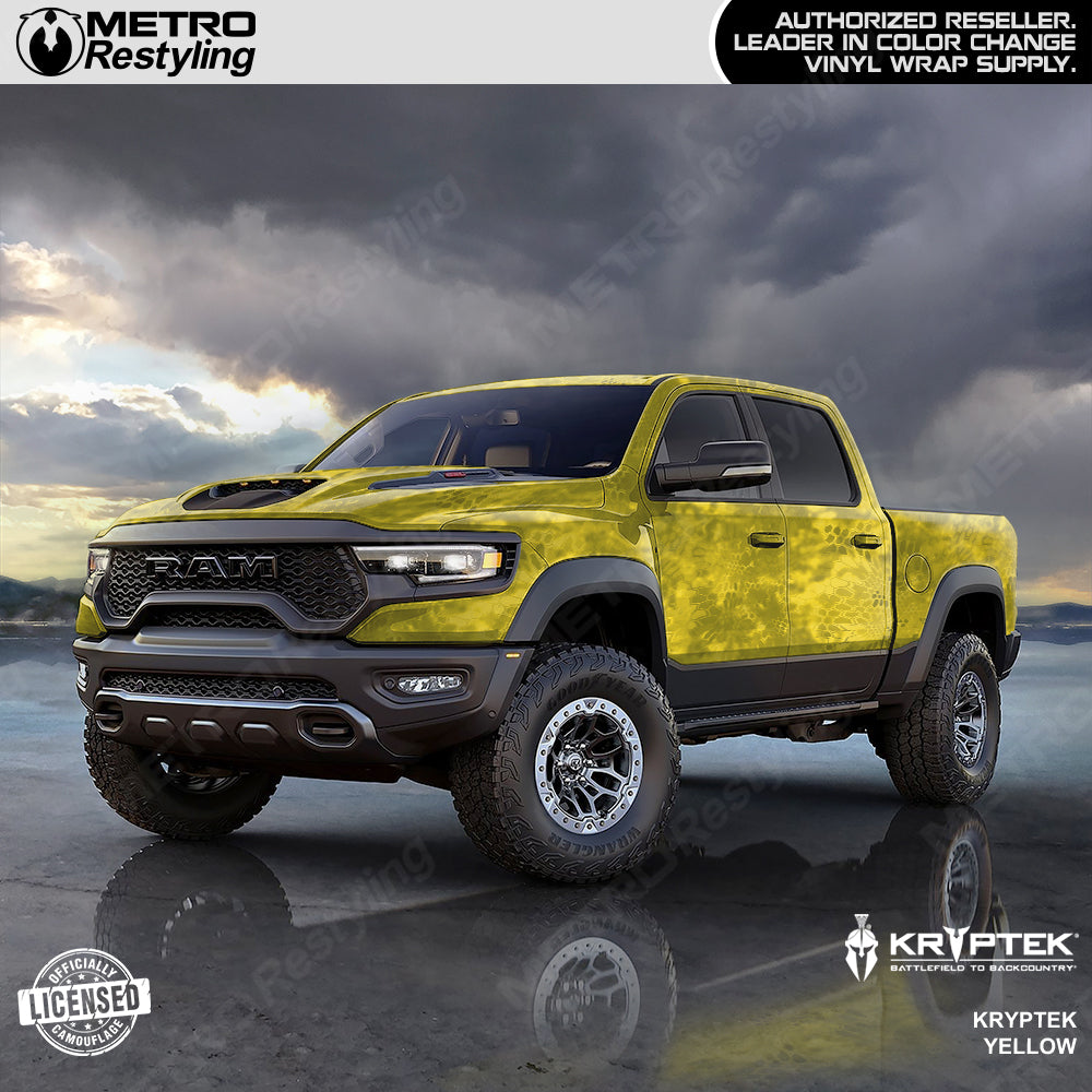 Kryptek Yellow Truck Wrap