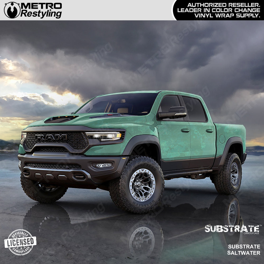 Substrate Green Camo Truck Vinyl Wrap