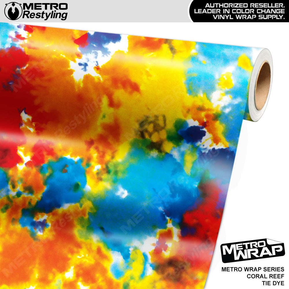 Metro Wrap Tie Dye Coral Reef Vinyl Film