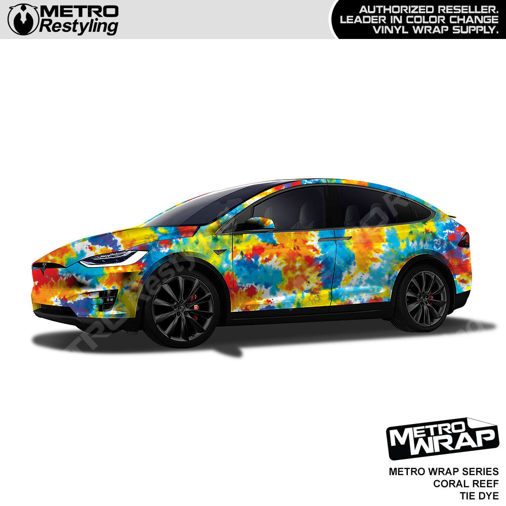 Metro Wrap Tie Dye Coral Reef Vinyl Film