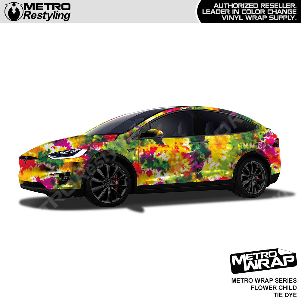 Metro Wrap Tie Dye Flower Child Vinyl Film