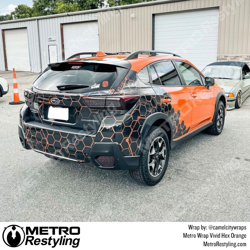 Metro Wrap Vivid Hex Orange Camouflage subaru wrap
