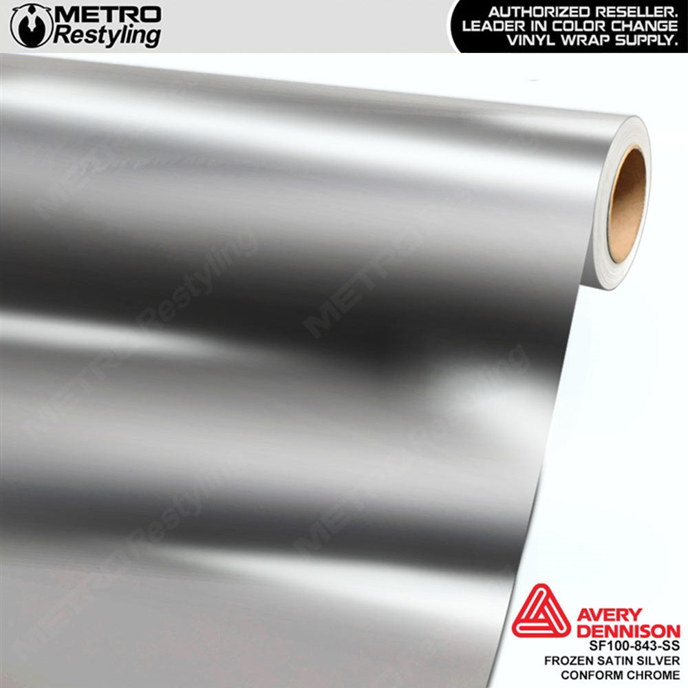 Metro Avery SF100 Frozen Satin Silver Conform Chrome Vinyl Wrap |  CWSF100843S-S