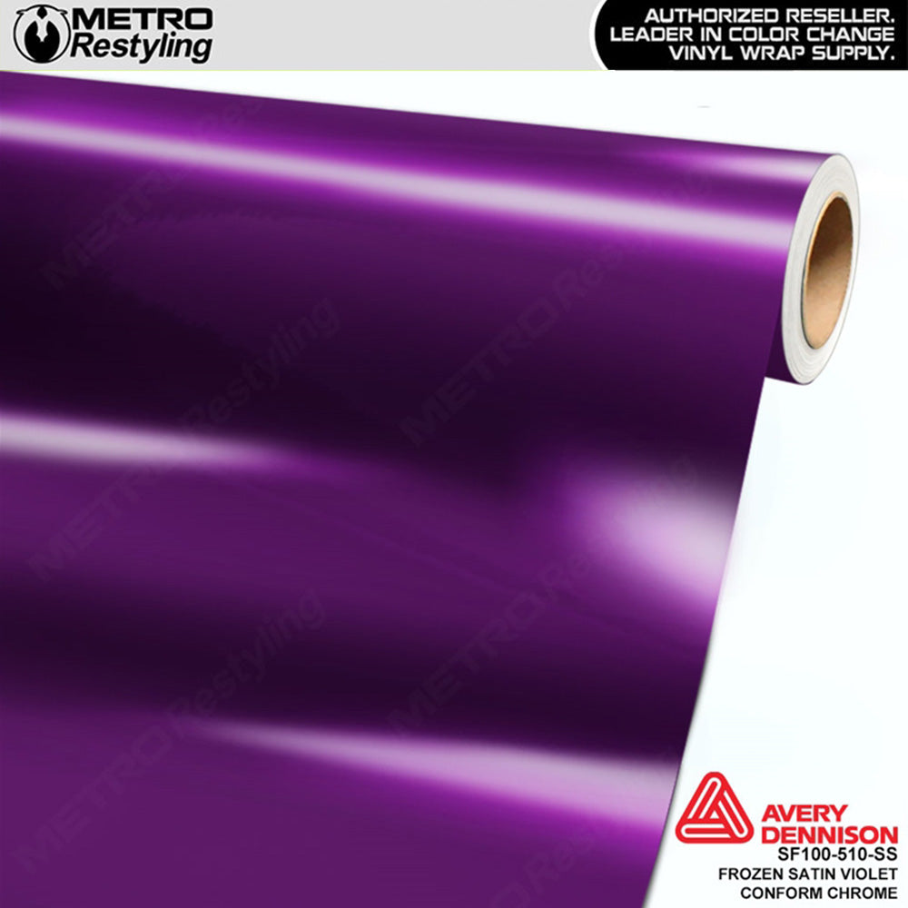 Metro Avery SF100 Frozen Satin Violet Conform Chrome Vinyl Wrap