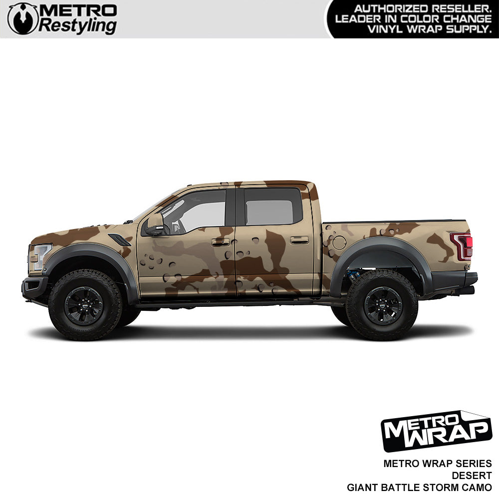 Metro Wrap Giant Battle Storm Desert Camouflage Vinyl Film