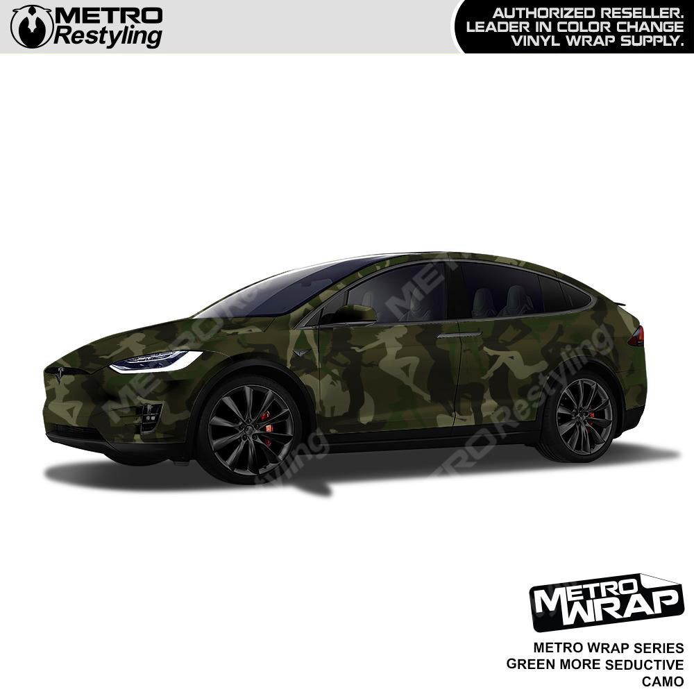 Metro Wrap More Seductive Green Camouflage Vinyl Film
