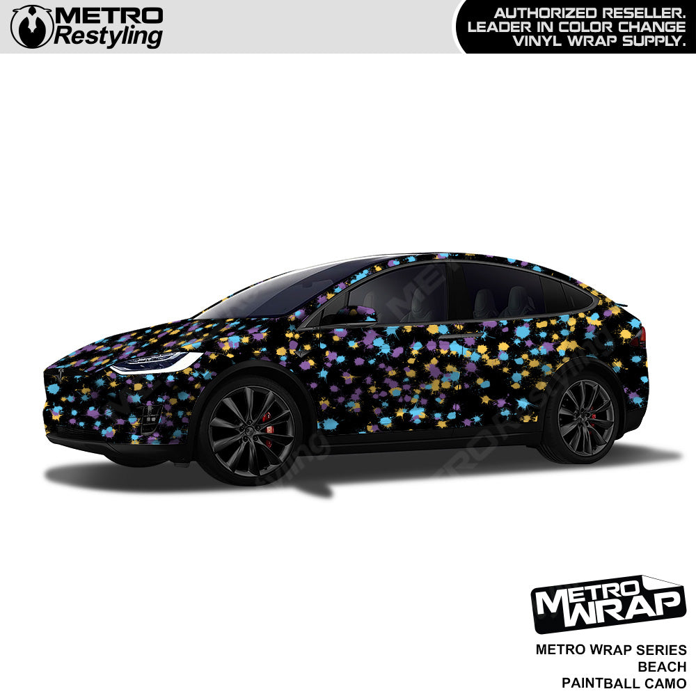 Metro Wrap Paintball Beach Camouflage Vinyl Film