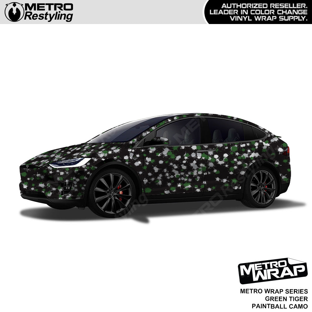 Metro Wrap Paintball Green Tiger Camouflage Vinyl Film