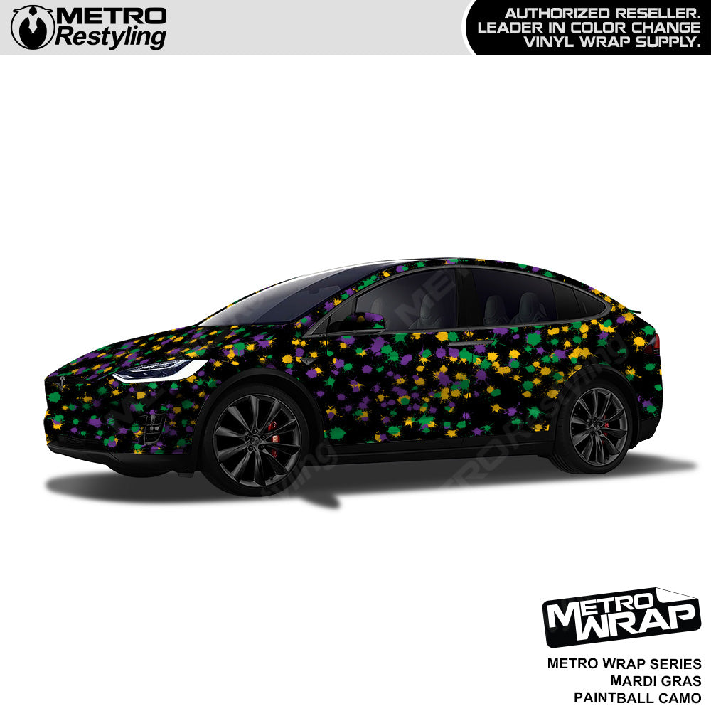 Metro Wrap Paintball Mardi Gras Camouflage Vinyl Film