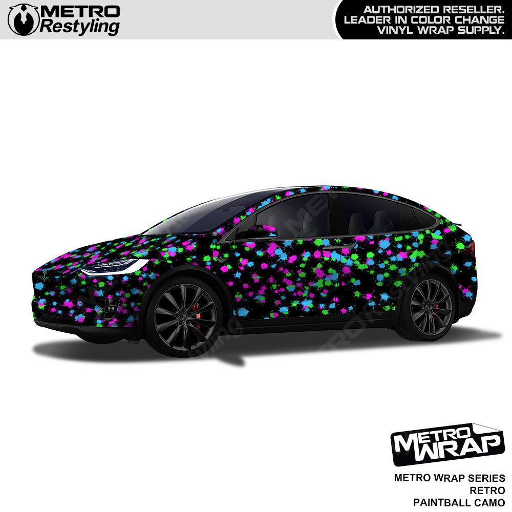 Metro Wrap Paintball Retro Camouflage Vinyl Film