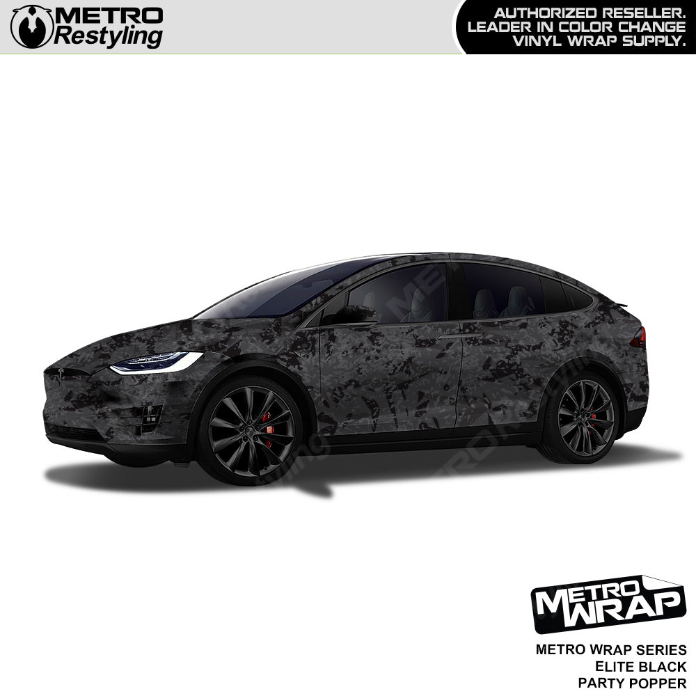 Metro Wrap Party Popper Elite Black Vinyl Film