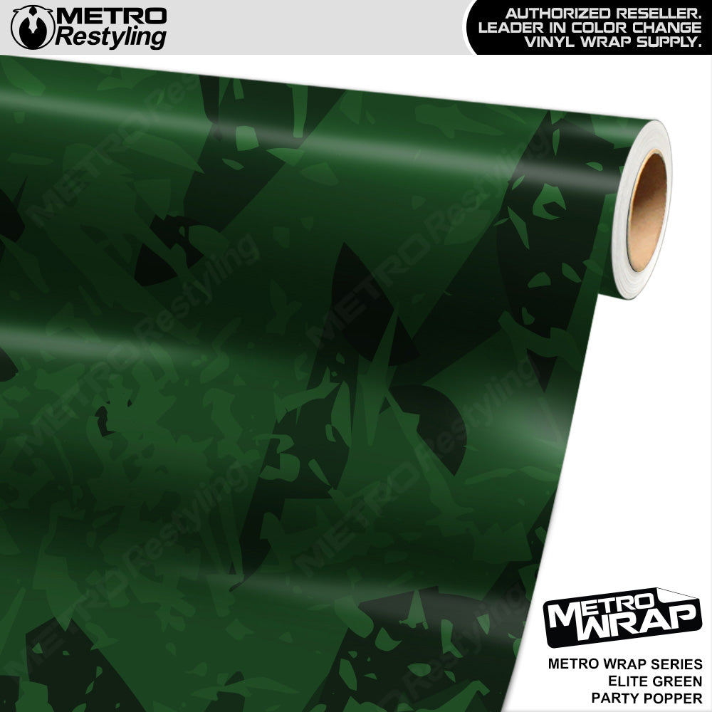 Metro Wrap Party Popper Elite Green Vinyl Film