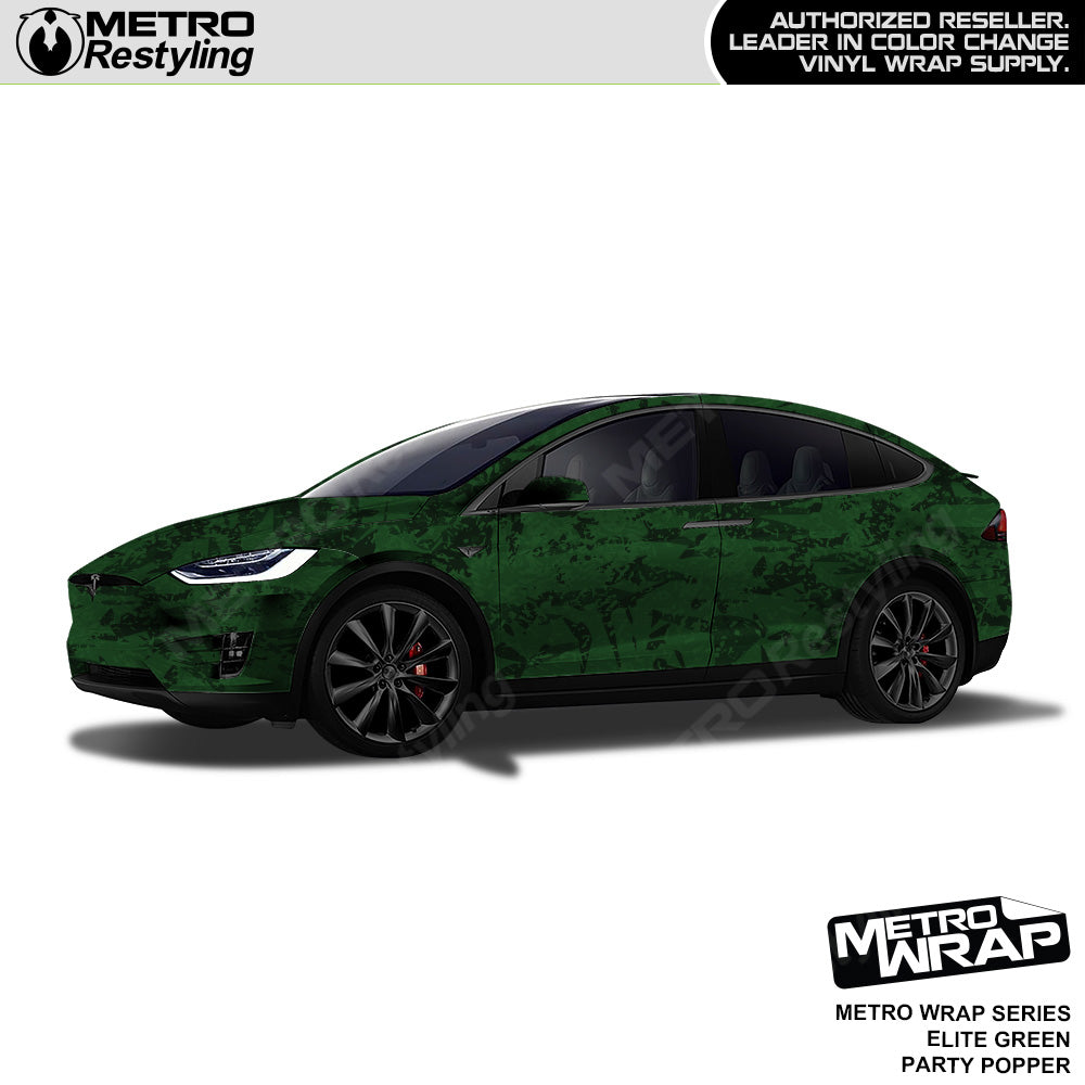 Metro Wrap Party Popper Elite Green Vinyl Film
