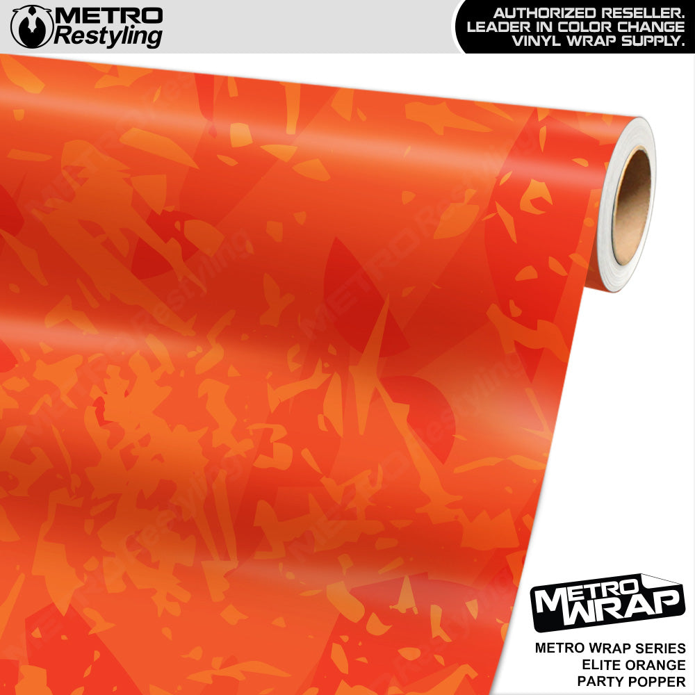 Metro Wrap Party Popper Elite Orange Vinyl Film