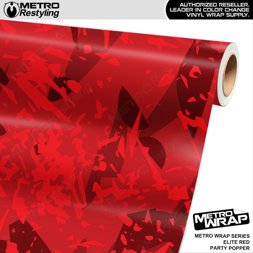 Metro Wrap Party Popper Elite Red Vinyl Film
