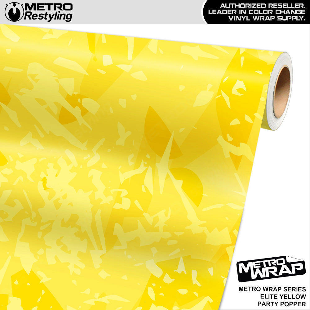 Metro Wrap Party Popper Elite Yellow Vinyl Film