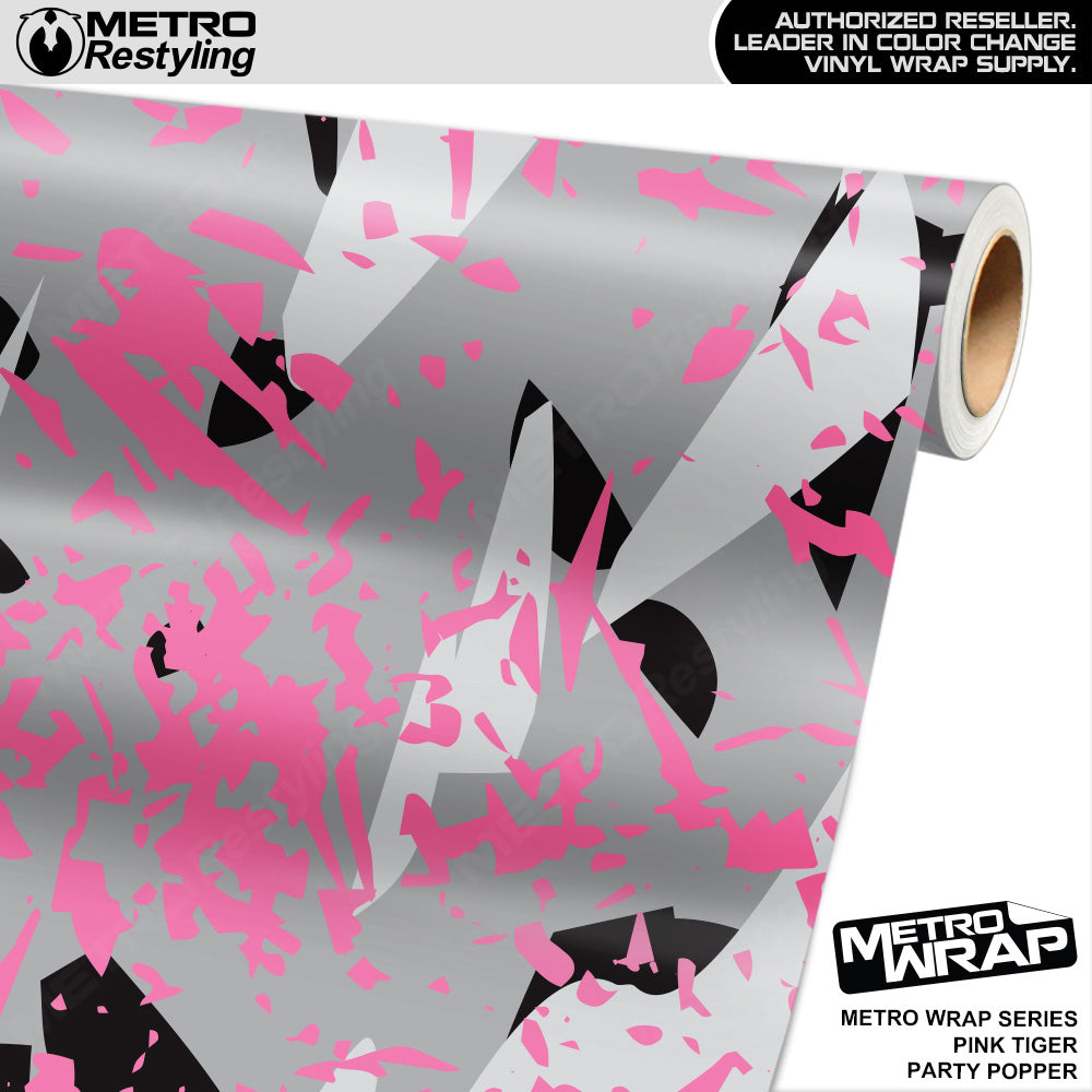 Metro Wrap Party Popper Pink Tiger Vinyl Film
