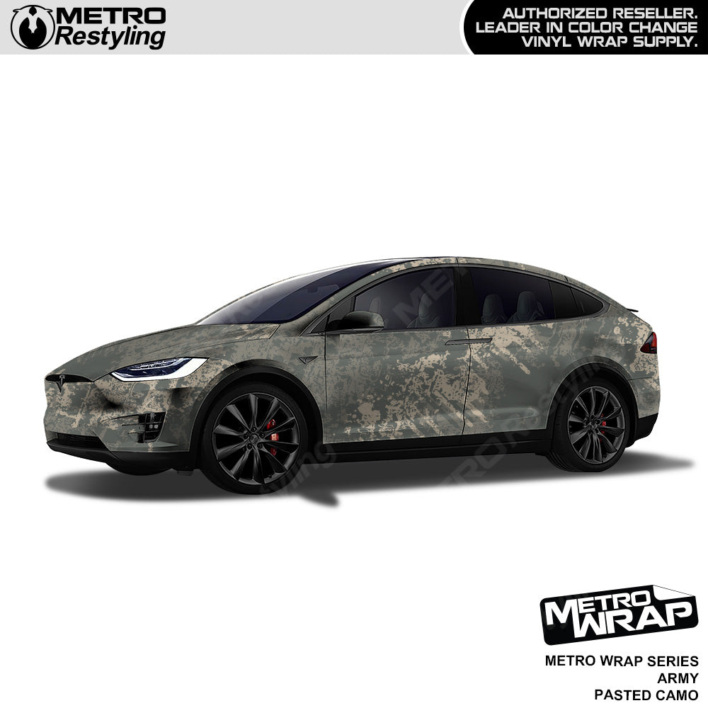 Metro Wrap Pasted Army Camouflage Vinyl Film
