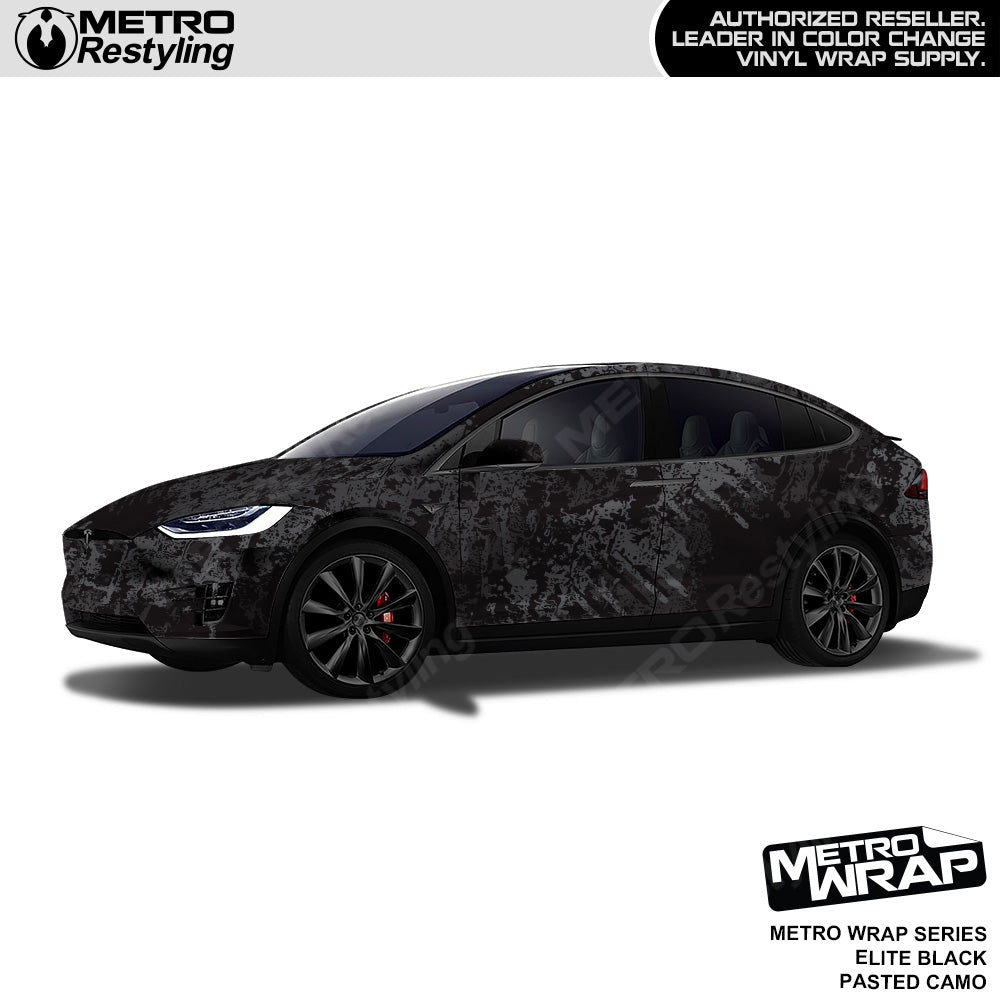 Metro Wrap Pasted Elite Black Camouflage Vinyl Film