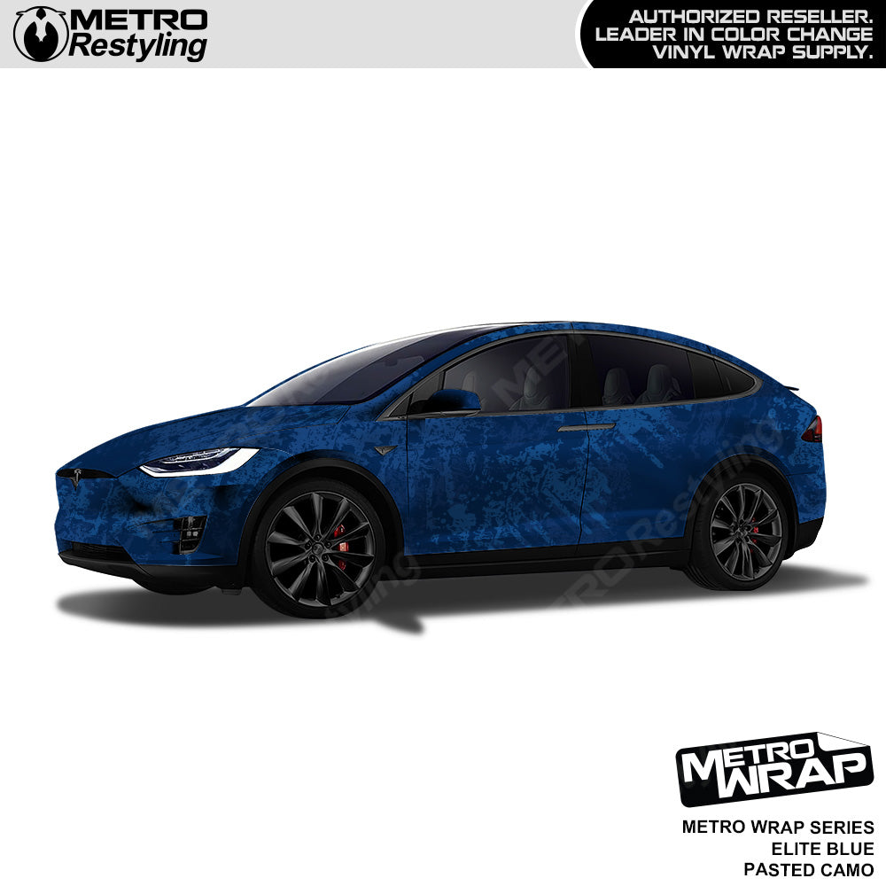 Metro Wrap Pasted Elite Blue Camouflage Vinyl Film