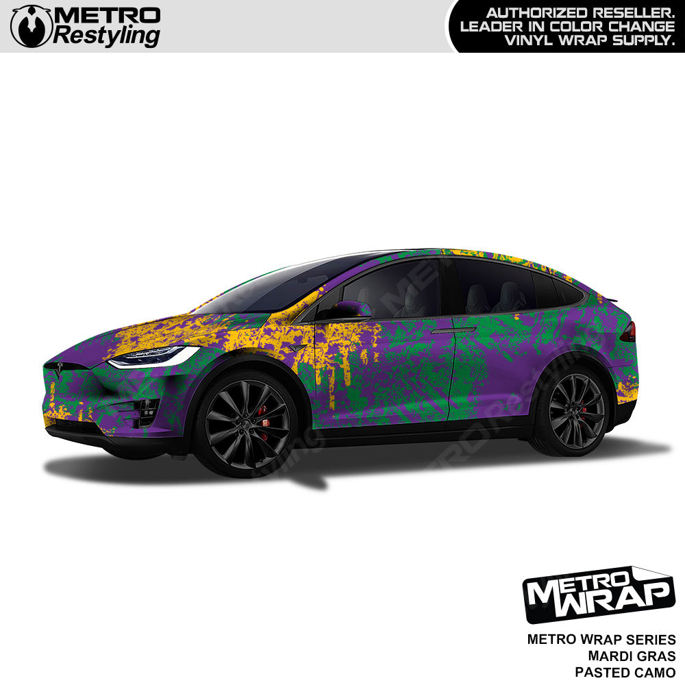 Metro Wrap Pasted Mardi Gras Camouflage Vinyl Film