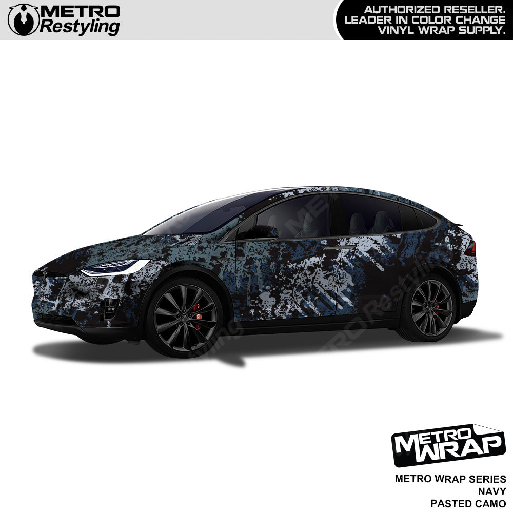 Metro Wrap Pasted Navy Camouflage Vinyl Film