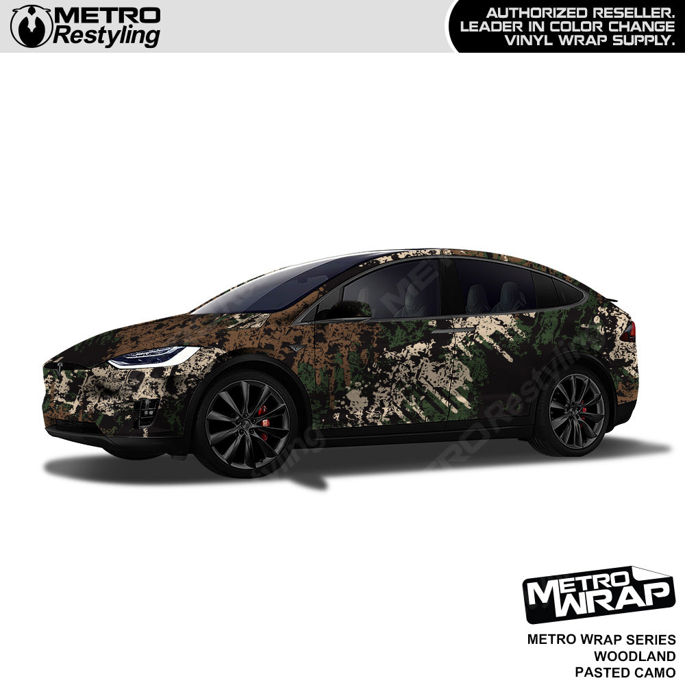 Metro Wrap Pasted Woodland Camouflage Vinyl Film