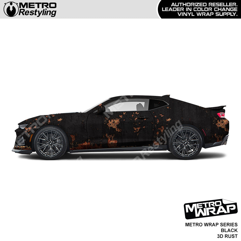 Metro Wrap 3D Black Rust Vinyl Film