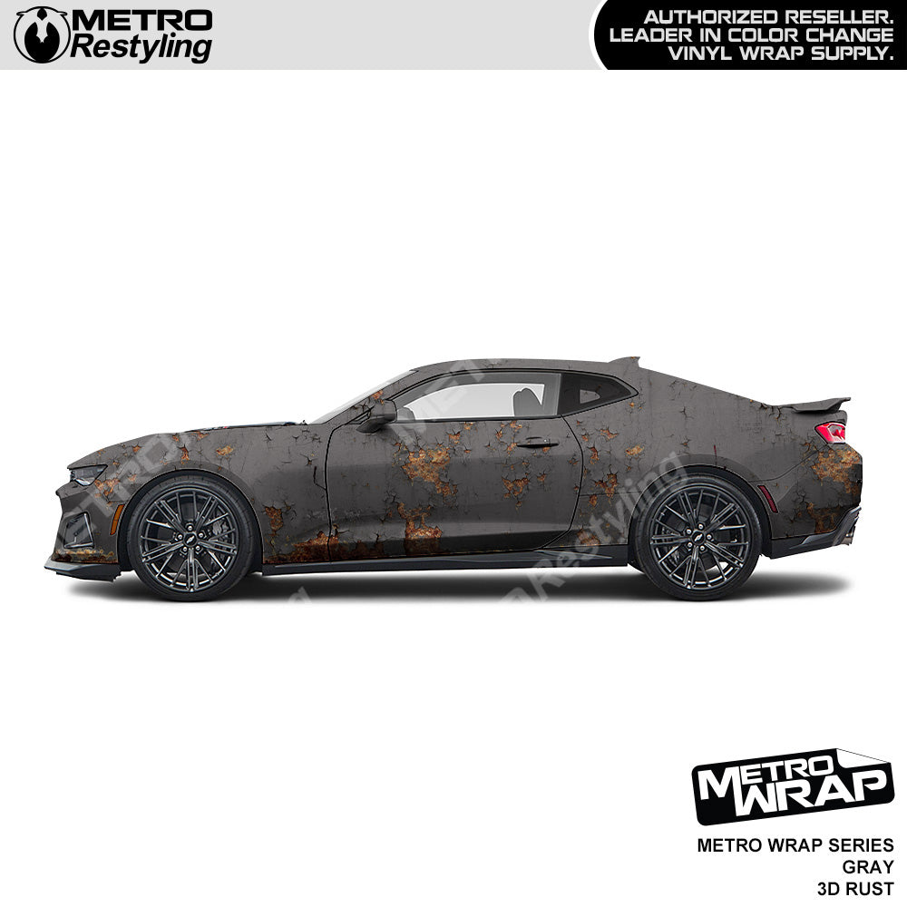 Metro Wrap 3D Gray Rust Vinyl Film
