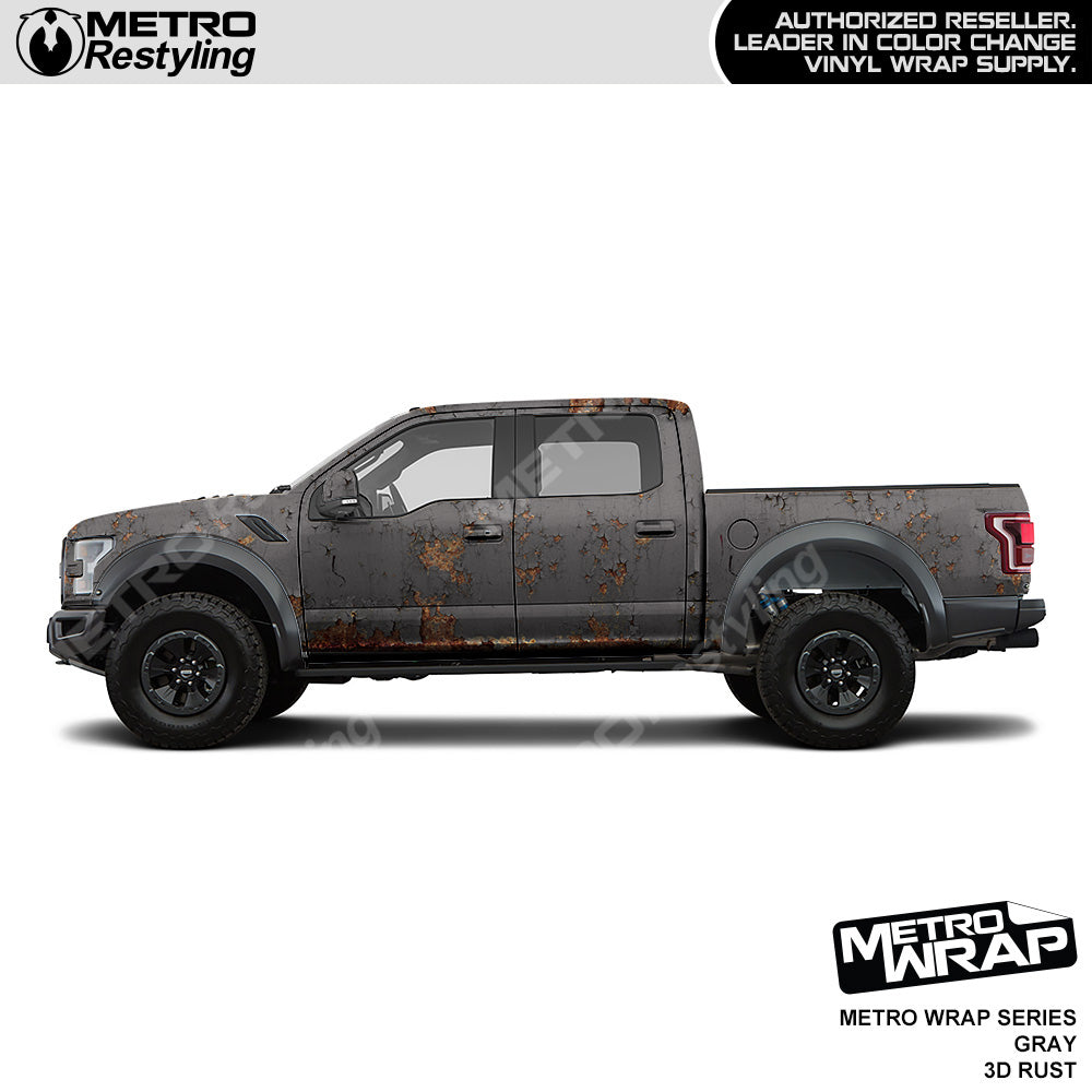 Metro Wrap 3D Gray Rust Vinyl Film