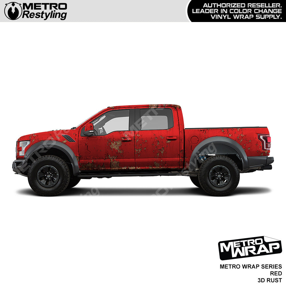 Metro Wrap 3D Red Rust Vinyl Film