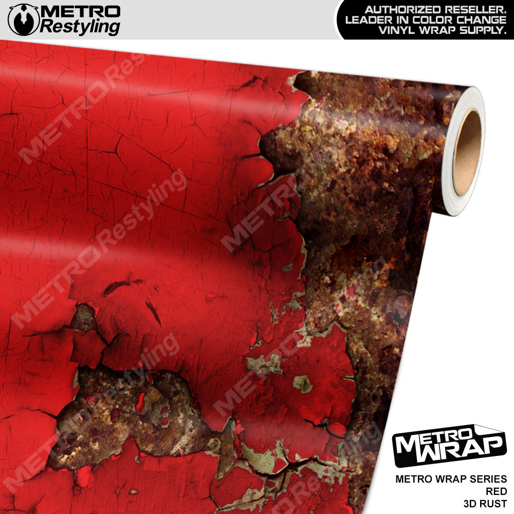 Metro Wrap 3D Red Rust Vinyl Film