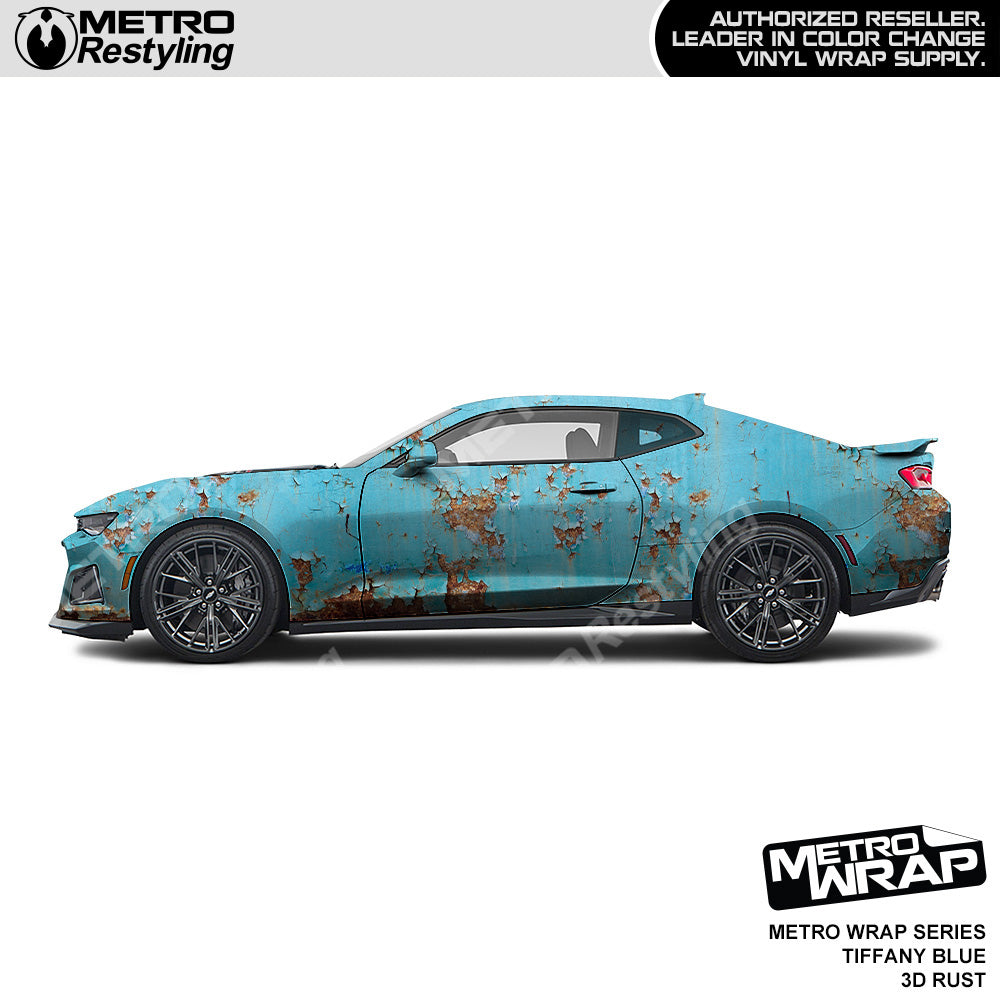 Metro Wrap 3D Tiffany Blue Rust Vinyl Film