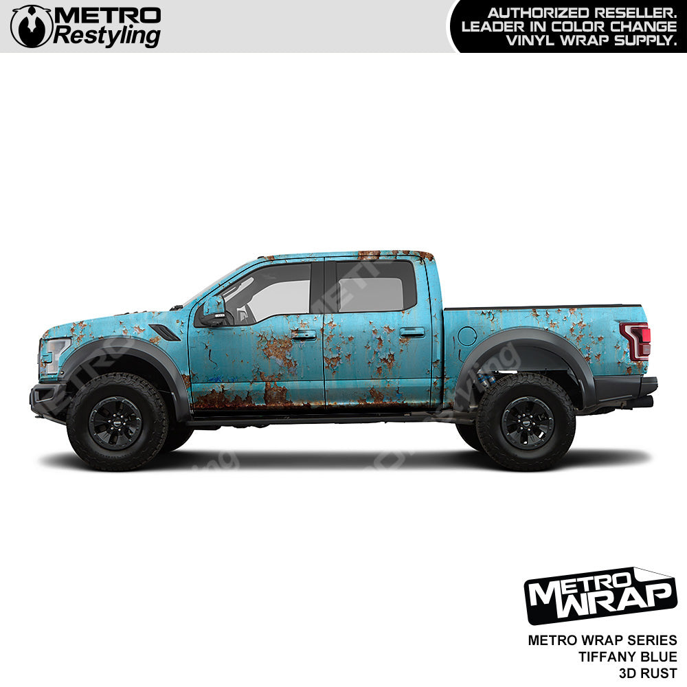 Metro Wrap 3D Tiffany Blue Rust Vinyl Film
