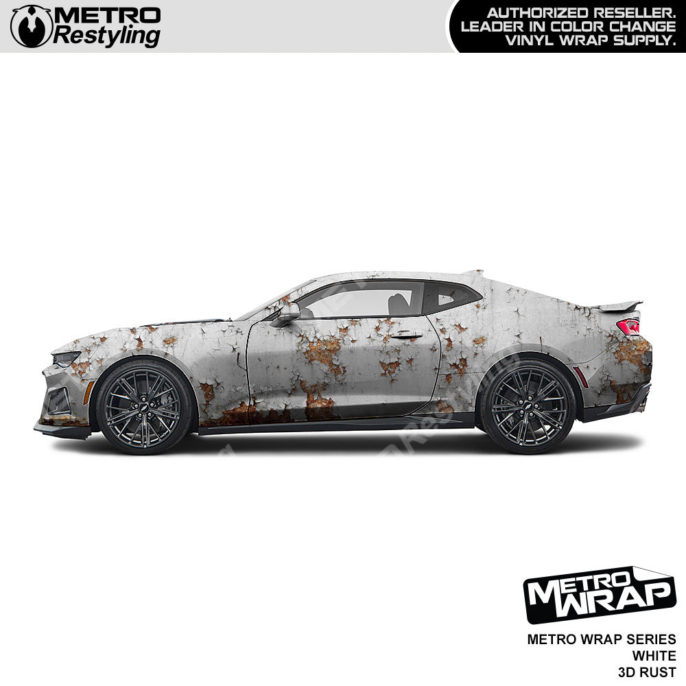 Metro Wrap 3D White Rust Vinyl Film