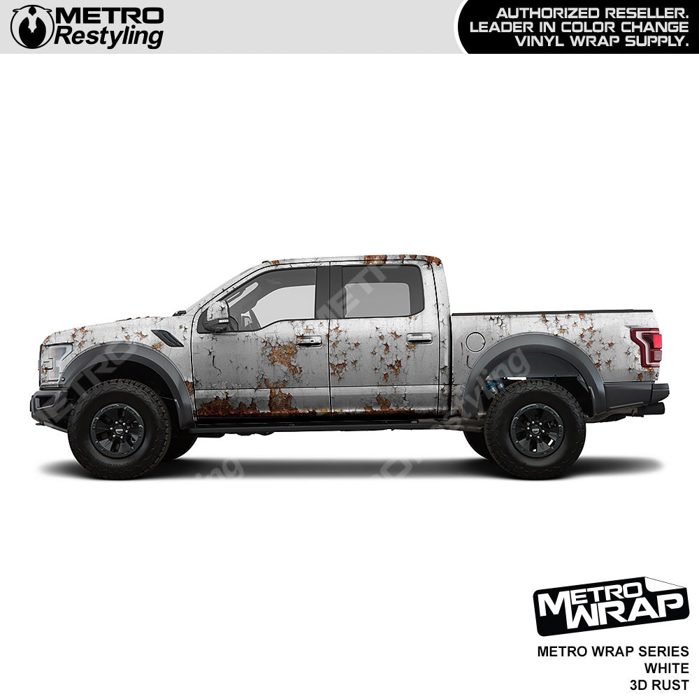 Metro Wrap 3D White Rust Vinyl Film