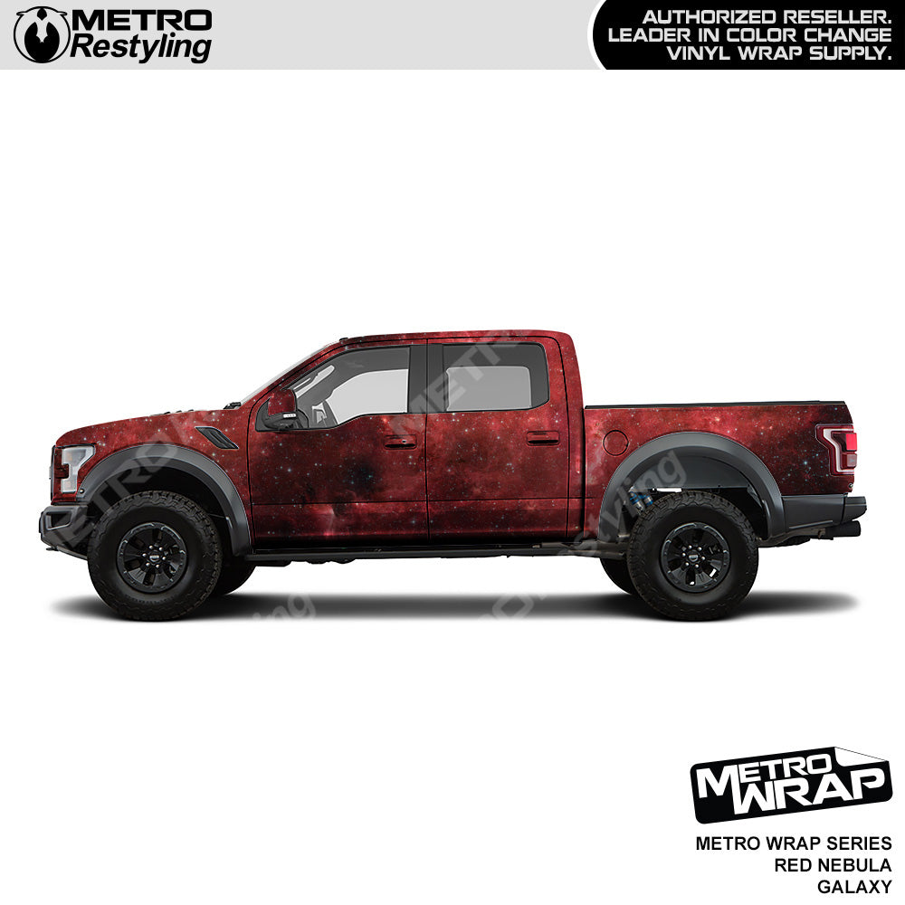 Metro Wrap Red Nebula Galaxy Vinyl Film