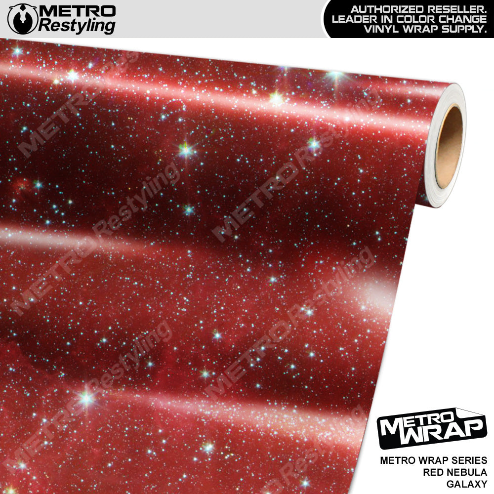 Metro Wrap Red Nebula Galaxy Vinyl Film
