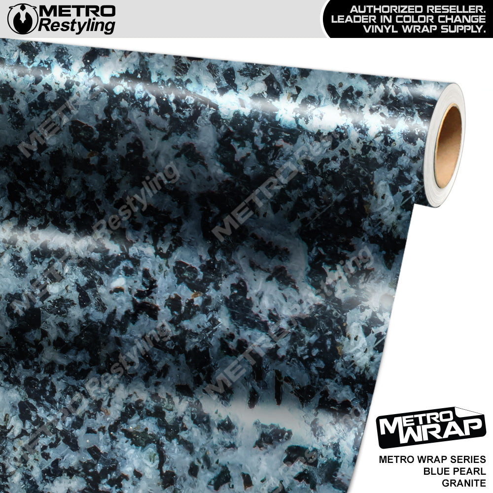 Metro Wrap Blue Pearl Granite Vinyl Film