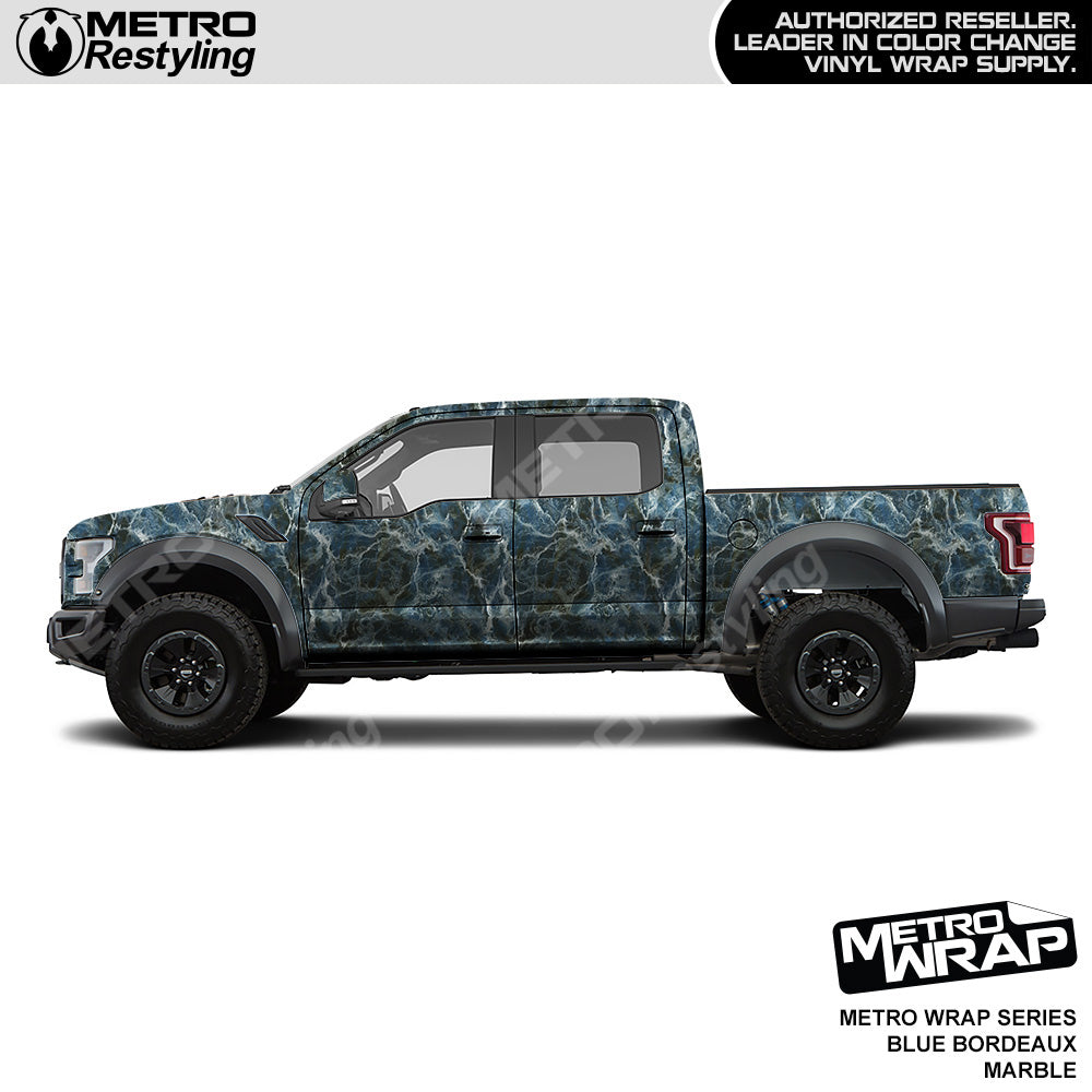 Metro Wrap Blue Bordeaux Marble Vinyl Film