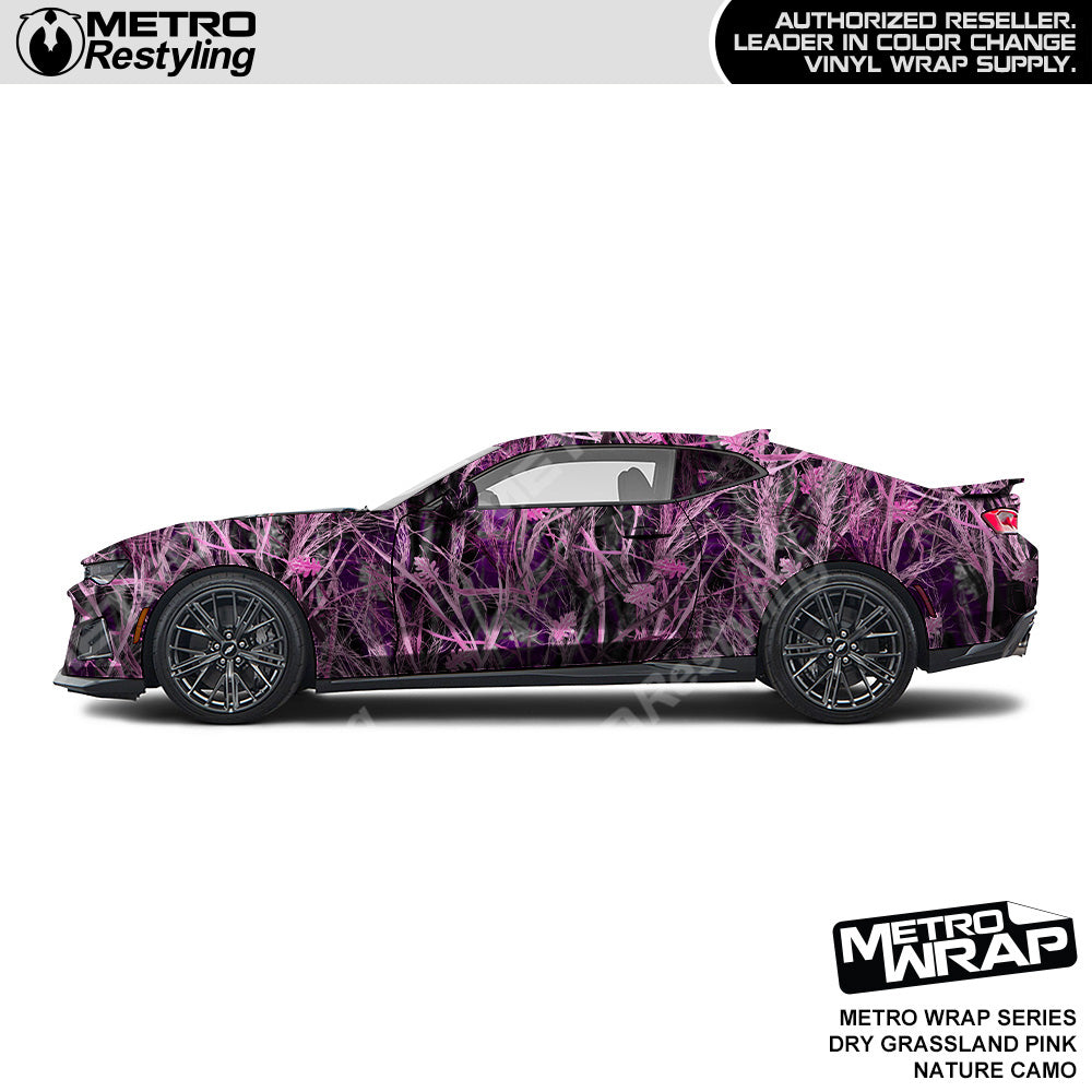 Metro Wrap HD Dry Grassland Pink Nature Camouflage Vinyl Film