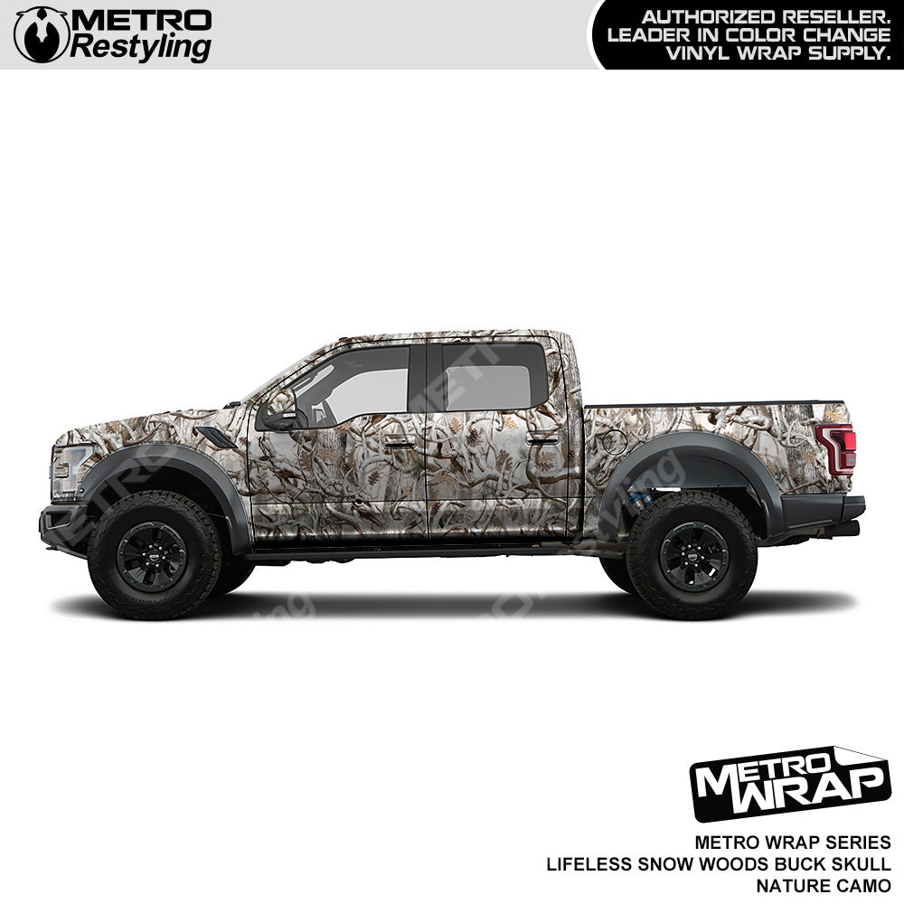 Metro Wrap HD Lifeless Snow Woods Buck Skull Nature Camouflage Vinyl Film