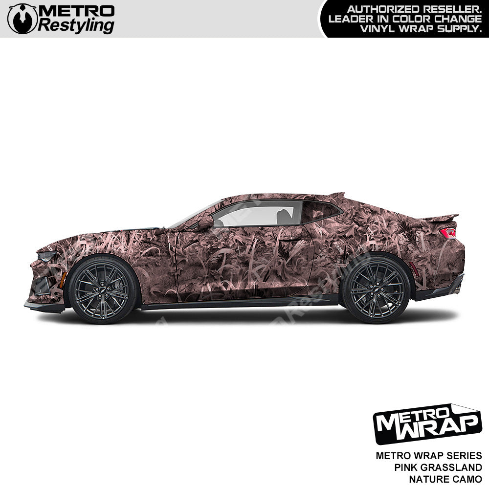 Metro Wrap HD Pink Grassland Nature Camouflage Vinyl Film