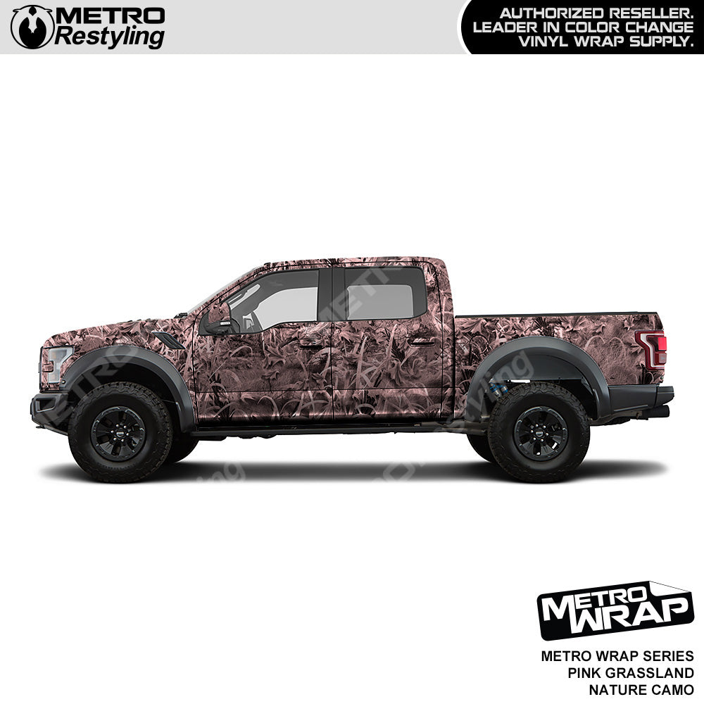 Metro Wrap HD Pink Grassland Nature Camouflage Vinyl Film