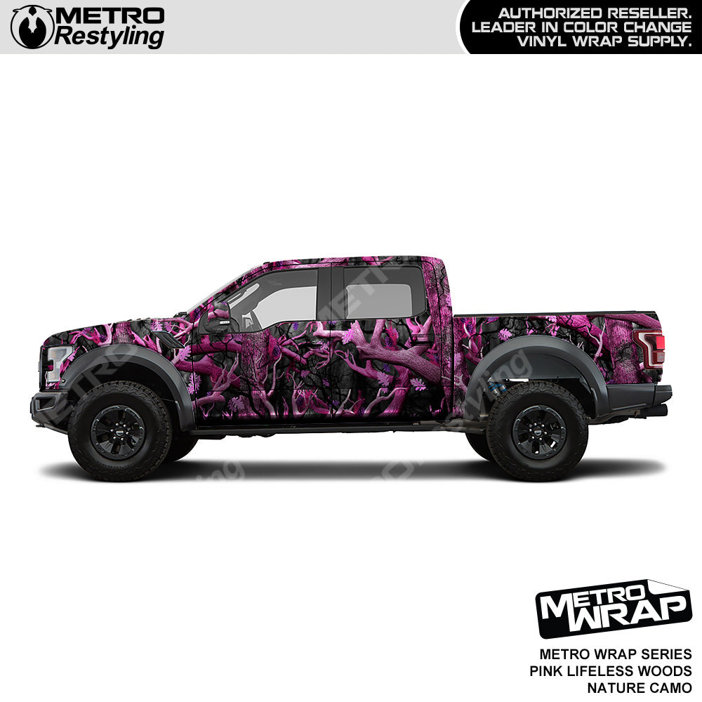 Metro Wrap HD Pink Lifeless Woods Nature Camouflage Vinyl Film