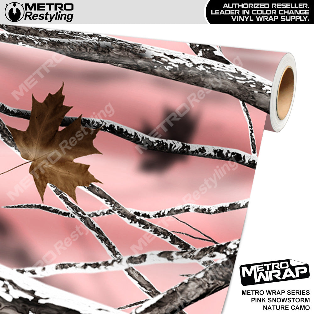 Metro Wrap HD Pink Snowstorm Nature Camouflage Vinyl Film