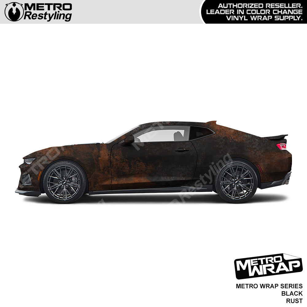 Metro Wrap Black Rust Vinyl Film